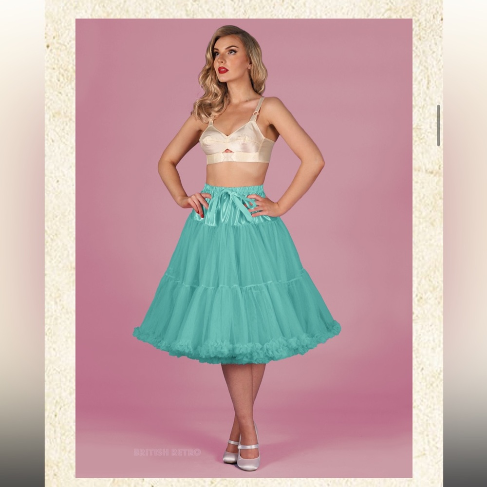 COPY - British retro petticoat in mint green crinoline fits xs s m l xl 2x